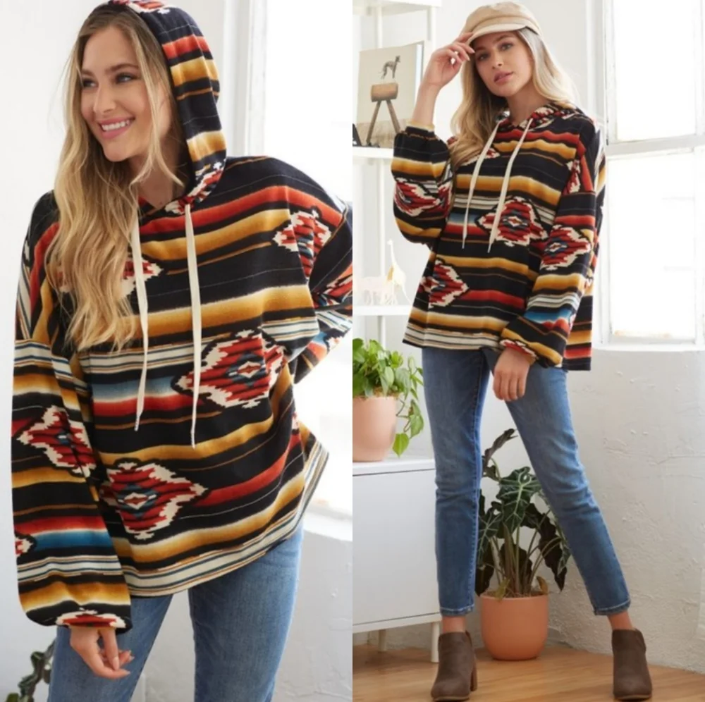 🆕🌿BOHO BOUTIQUE HOODIE SWEATER 🌿 - Picture 3 of 10